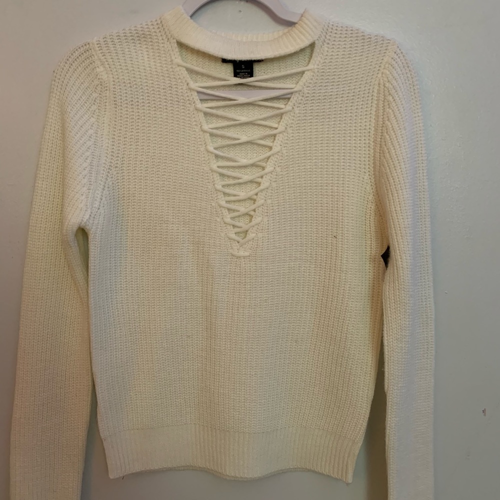 Deep v thrifted sweater